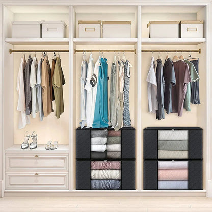 Large Capacity Foldable Clothes Storage Bag – Blanket & Closet Organizer