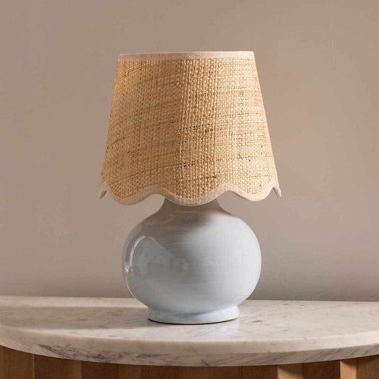 Tocae Blue Solid Ceramic Table Lamp